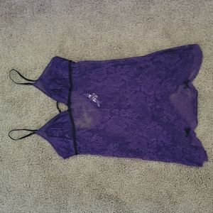 Purple lace baby doll